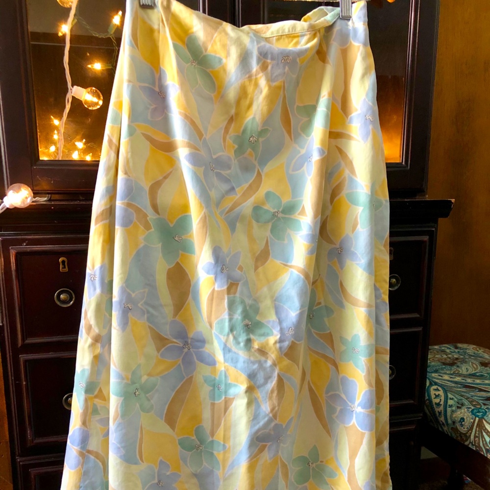 Ankle length floral skirt by Talbots